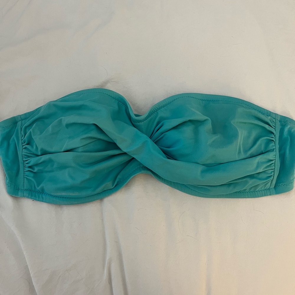 J.Crew Turquoise Twist Front Bikini Top